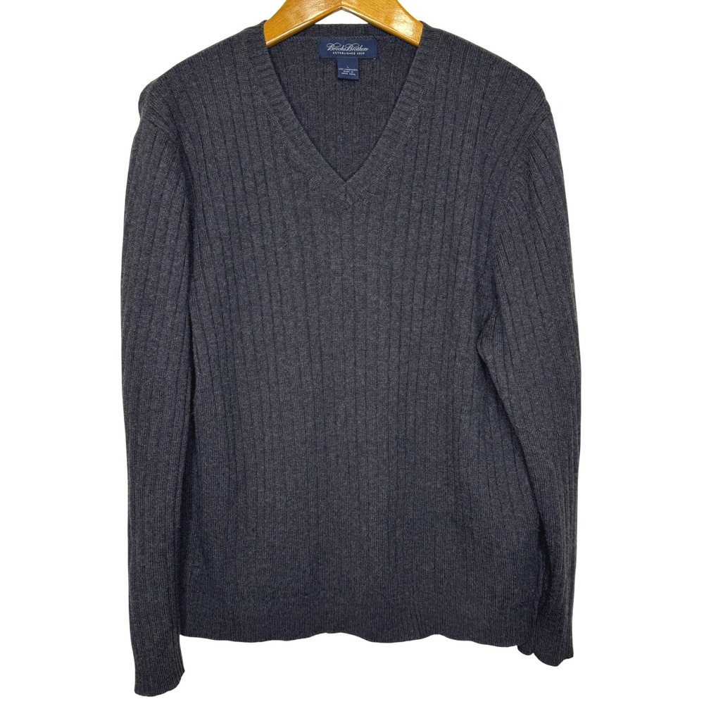 Vintage Brooks Brothers Lambswool Ribbed Sweater Large